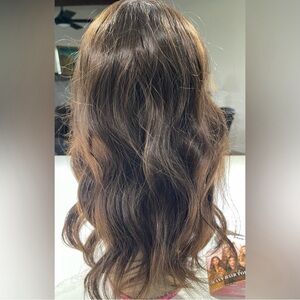 Hair Topper 18 inch  wavy in dark brown